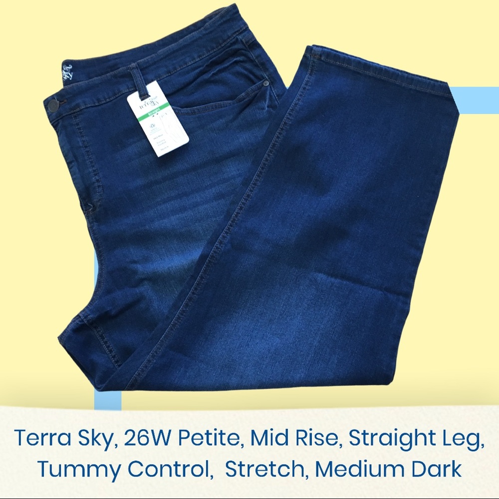 Terra Sky, Straight Leg, Mid Rise,
Tummy Control